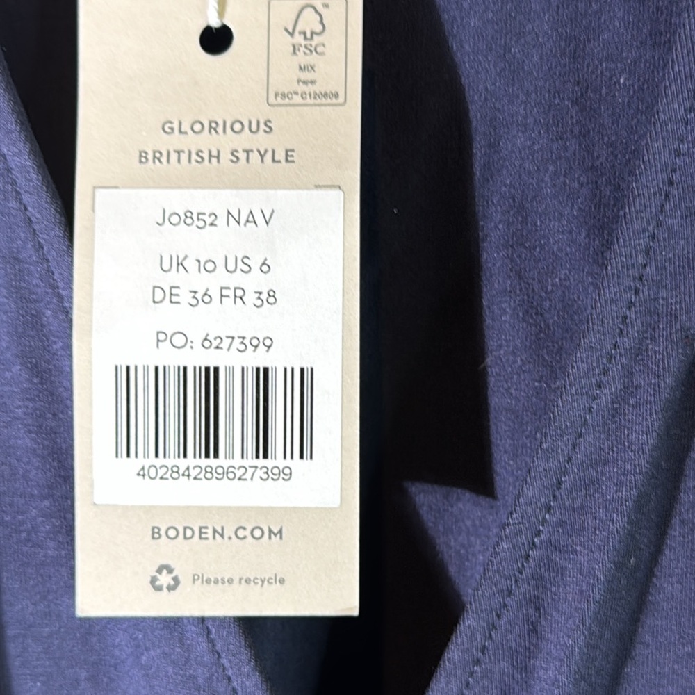 Boden‎ Blue Wrap Ruched Blouse - Picture 5 of 7